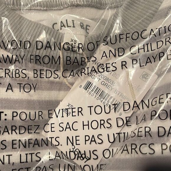 Nordstrom Cali Be Layered Striped Oversized Sweatshirt NWT NEW XS - Picture 2 of 5